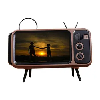 

for PTH800 Creative Retro Tv Mobile Phone Bracket Wireless Speaker Subwoofer Personality Creative Portable Speaker Gift