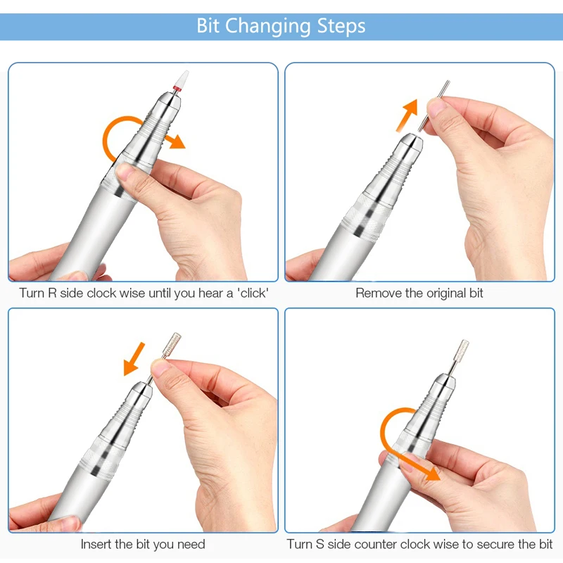 35000rpm Nail Handpiece RRM Brushless Nail Drill Pen Handle Electric Micro Motor Handle for Manicure Nail Polishing Machine 6