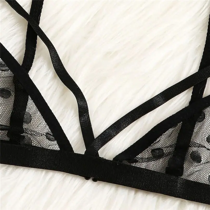 New Fashion Women Sexy Lingerie Lace Micro Bikini Backless Bra + Thong Sleepwear Lingerie Set lenceria mujer S-2XL (6)