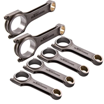

6x 4340 EN24 Connecting Rods Conrods for Audi & VW 3.0T Supercharged Genuine 5/16" ARP 2000 bolts Con Rods