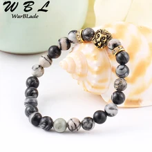 WBL натуральный камень Beads ISES бусины браслет Мужская голова льва Будда, браслеты, браслеты женские ручной работы Pulseira ювелирные изделия Винтаж