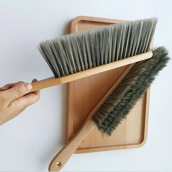 

1Pcs Practical Classic Soft Brush With Wooden Handle Household Soft Brush Dust Removal Portable Home Kithen Bath Clean Tool