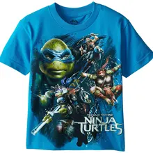 Летняя одежда с черепашками-ниндзя для подростков; детская футболка с короткими рукавами