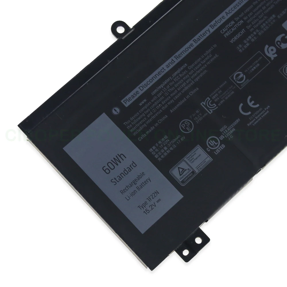 Bateria Original do Portátil do cp 1f22n 15.2v 60wh para Alienware 2023 M15 M17 r1 P82f P40e P79f P37e Inspiron g5 5590 g7 7590 7790 - Imagem 2