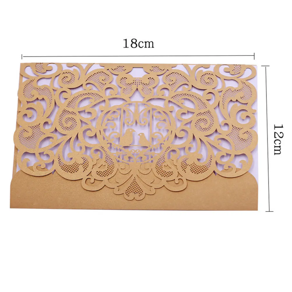  20 Pcs Invitation Card Hollow European Style Exquisite for Wedding Business Birthday Party 2019ing - 4.00052E+12
