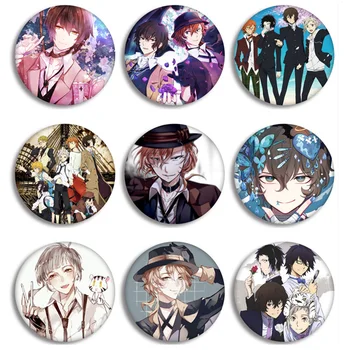 

Anime Bungou Stray Dogs Cosplay Badge Cartoon Figure Nakahara Chuya Brooch Pins Jewelry Best Friend Graduation Collection Gift