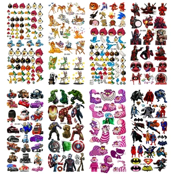 

5pcs /lot Temporary Tatoo Tattoo Sticker Kids Tatoos Body Children Cool Tattoos For Hand Girl Fake Women Tatto Tatu Waterproof