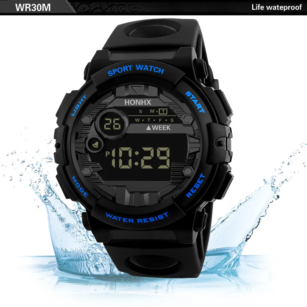 Luxury Men Digital Led Watch Sport Men Outdoor Date Electronic Watches Waterproof Wrist Watch Clock Male Relogio Masculino