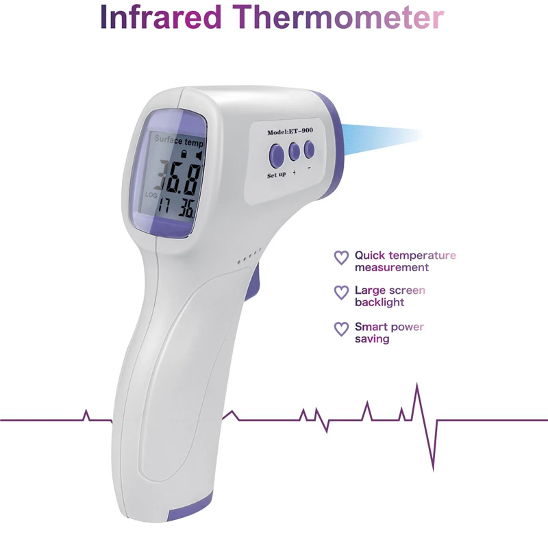 

ET-900 Digital Thermometer Infrared Baby Adult Forehead Non-contact Infrared Thermometer LCD Backlight Termometro Infravermelh