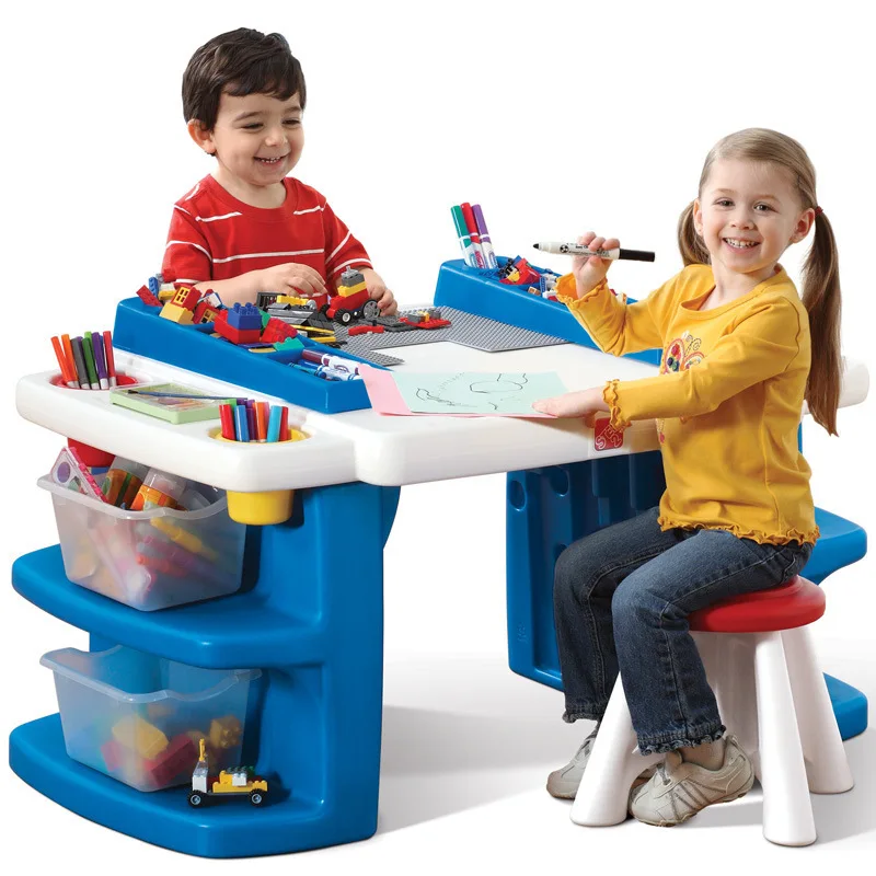 

America Import Toy Step2 Furniture Series Toy Architecture Building Blocks Game Table 811700