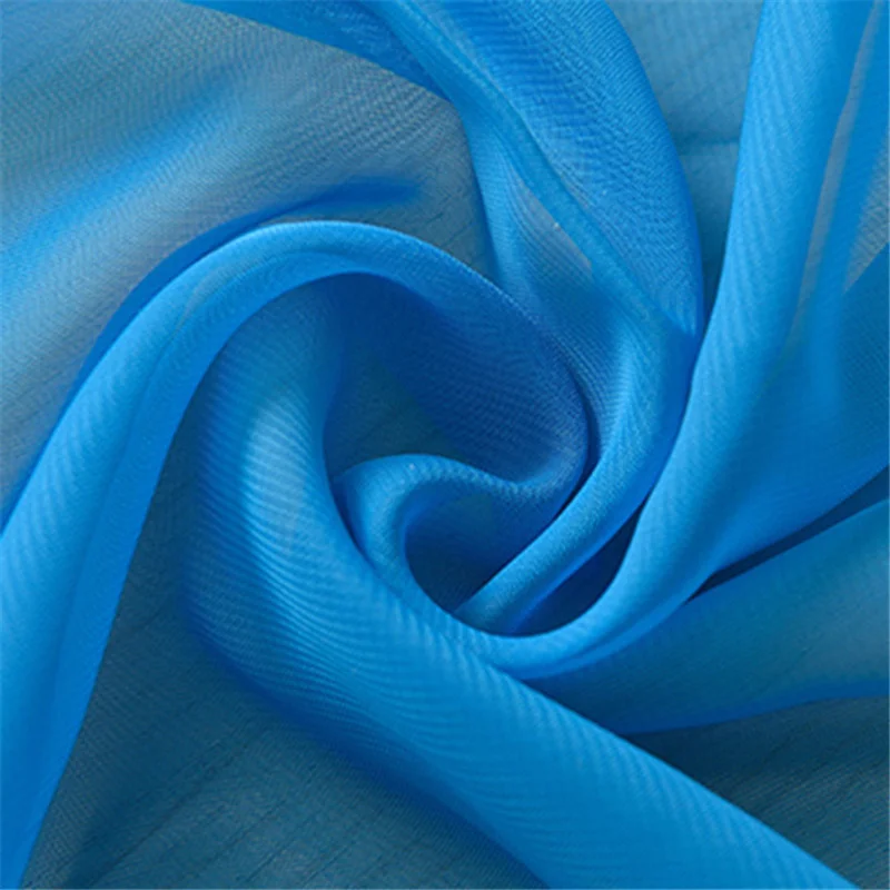 Blue Белая/синяя/желтая/Розовая однотонная Тюлевая вуаль для гостиной белая однотонная Тюль желтая панель розовая Портьера церковная штора wp184#50 - Цвет: Blue