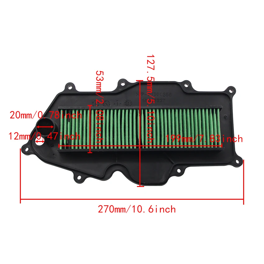 Filtro Aria Moto Per Vespa Gts 125 / Gts Super 125 4T Ie E4 150 3V Iget Abs E3 300 Super-Tech 1A007327 Accessori Moto