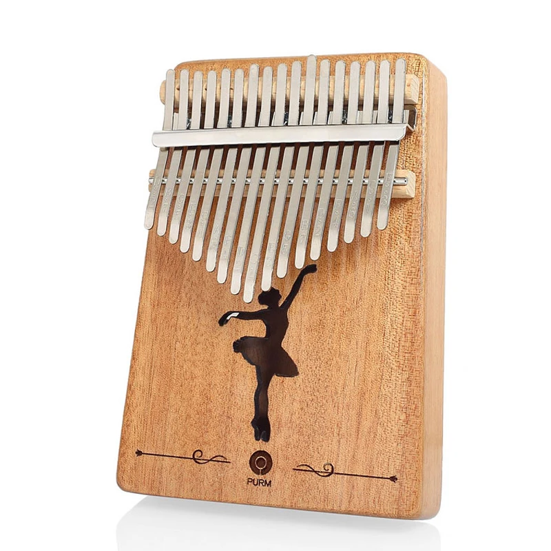 Kerus 17 teclas Kalimba africano sólido caoba dedo pulgar Piano Sanza de madera maciza mbra pulgar|Пианино| |