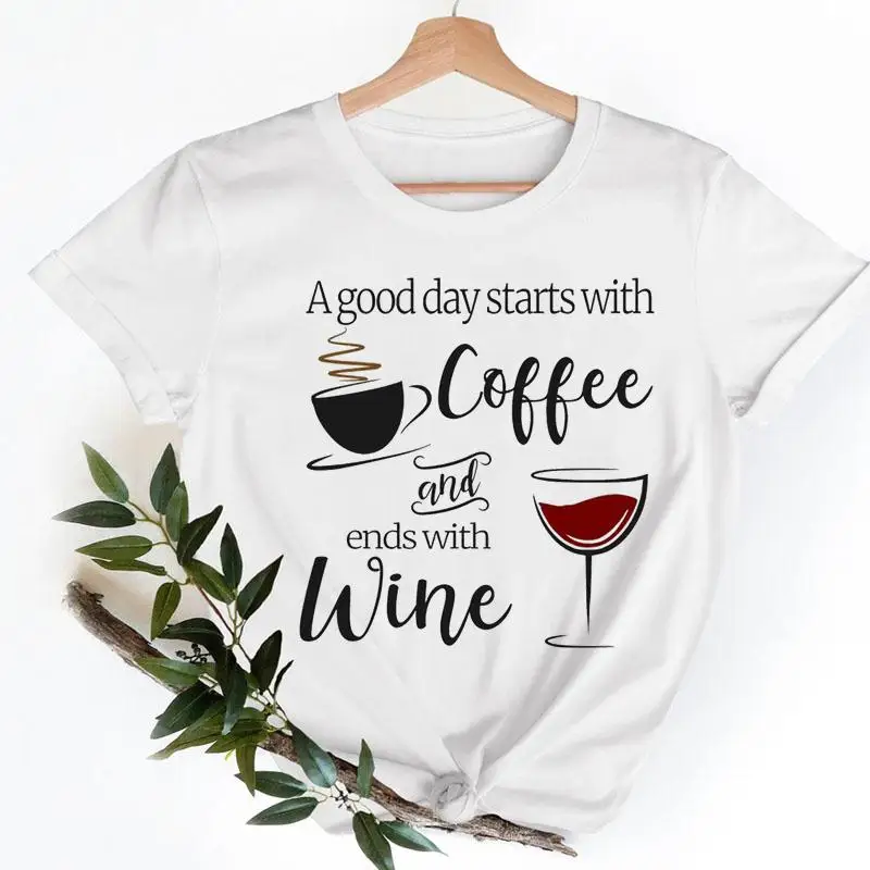 Women-Clothes-Coffee-Love-Cute-Wine-T-shirts-Ladies-Fashion-Casual-Female-Tee-Clothing-Cartoon-Short