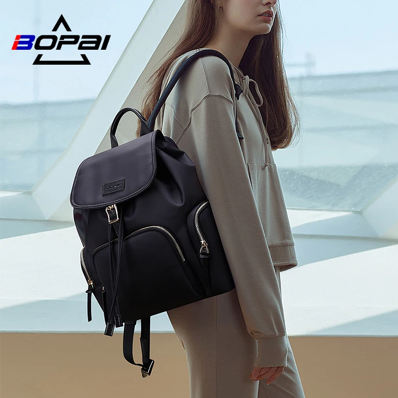 ^*Best Offers BOPAI, водонепроницаемый женский рюкзак с откидной крышкой, женский рюкзак с завязками, черный рюкзак на застежке для подростков, Повседневно... ^*Best Offers BOPAI, водонепроницаемый женский рюкзак с откидной крышкой, женский рюкзак с завязками, черный рюкзак на застежке для подростков, Повседневно...
