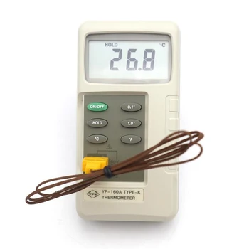 

TENMARS YF-160A K type Thermometer 3 1/2 Digits LCD Maximum Reading of 2000,Switchable Resolution 0.1º / 1.0º,Selectable.