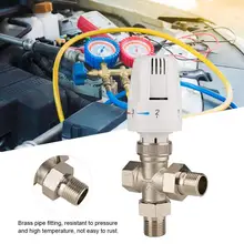 Pipe Ball Valve 3 Way Thermostatic Radiator Valve Brass Automatic Temperature Control Valve DN15 1/2inch DN20 3/4inch DN25 1inch