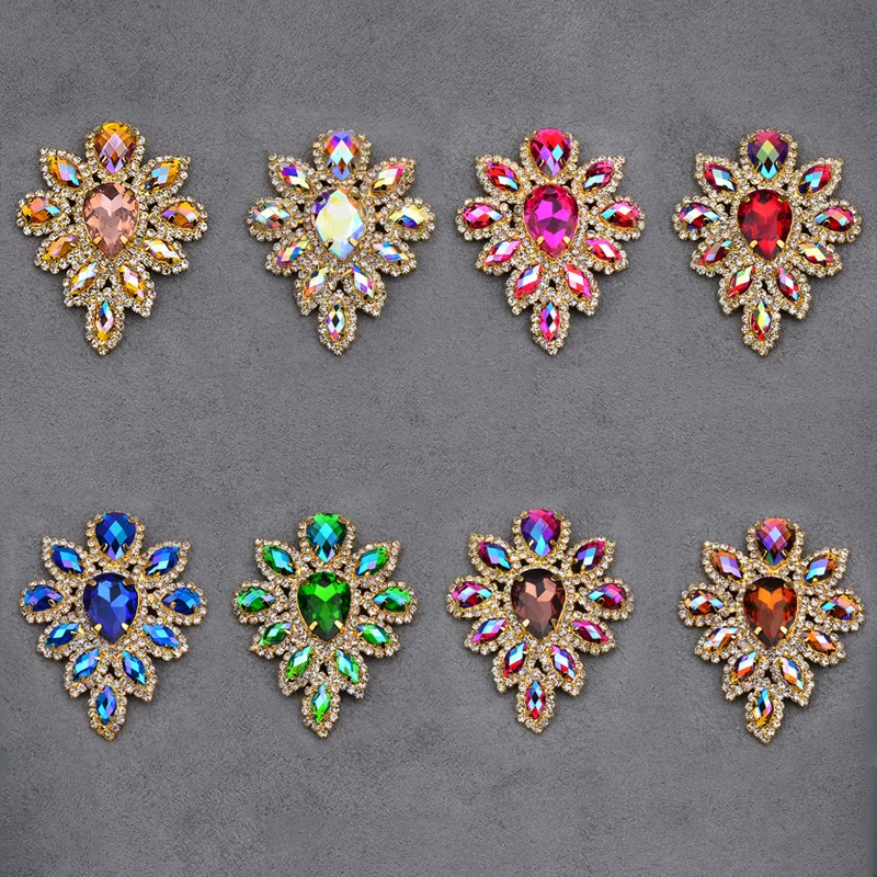 JUNAO-45-59mm-Sewing-Crystal-AB-Flowers-Claw-Rhinestones-Appliques-Flatback-Glass-Crystal-Stones-Sew-On