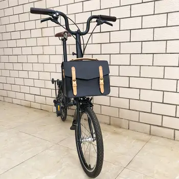 

TWTOPSE Cycling Bike Bicycle Leather Bag For Brompton Folding Bike Bicycle Women Bike Handbag With Rack Sholder Strip For 3SIXTY