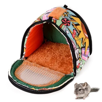 

Colorful Cartoon Pet Carrying Travelling Backpack Canvas Plush Backpack for Hamster Guinea Pig Hedgehog Squirrel K888