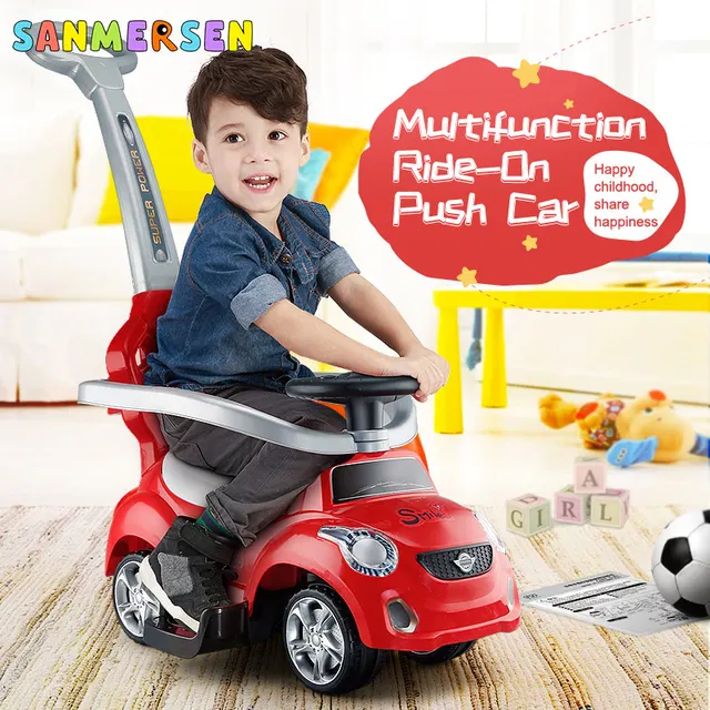 3 In 1 New Upgrade Multifunction Intelligence Baby Walker Children Ride on Toy Car Four Whell Push Trolley Kids Toys Car 1