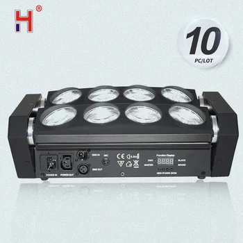 

Disco Light DMX512 RGBW Led Stage Lights Moving Head Beam Spider 8x12W Party Lights For Dj Xmas Christmas Sound Active 10pcs/lot
