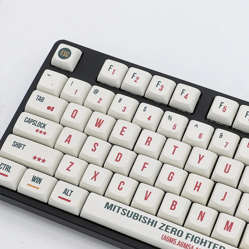 

Retro Airplane Theme Style Keycap Personalized XDA Sublimation Keycap 162 Key PBT For Mechanical Keyboard 64 87 104 Arrangement