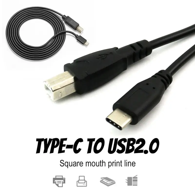 Высококачественный 1 метр type-C штекер для USB B Мужской кабель передачи данных USB-C