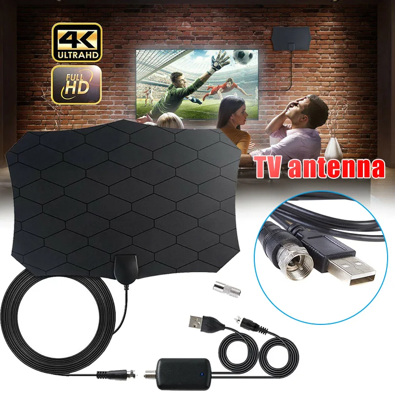 960 Миля Диапазон комнатная антенна с усилителем телевизионная цифровая 1080P HDTV 4K антенна xk88