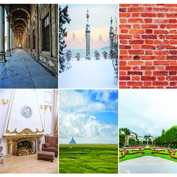 

Vinyl Custom Photography Backdrops Prop Castle and Scenery Theme Photography Background #20228-05