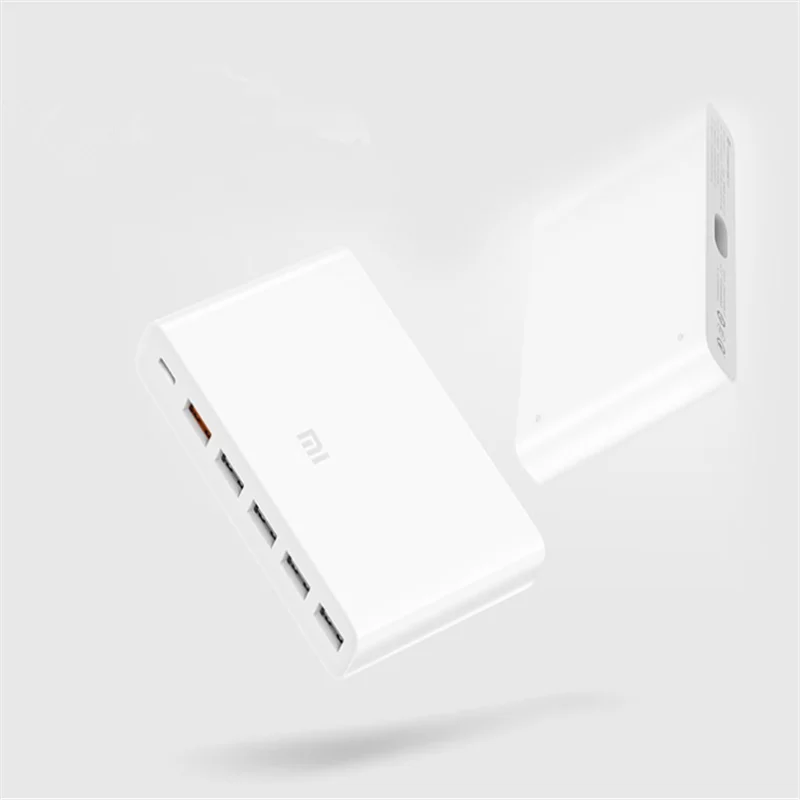 Оригинальное быстрое зарядное устройство Xiaomi QC3.0, 110-240 В, 60 Вт, 5 портов USB 1 type-C, выход QC 3,0, USB-C для iphone PAD, смартфона
