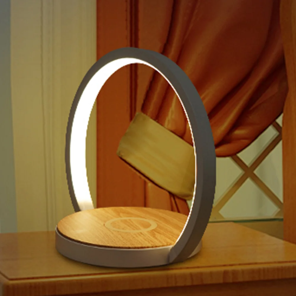 

Hot Sale Folding Bedside LED Night Light with 10W Wireless Charger Fast Charging Bed Light TY
