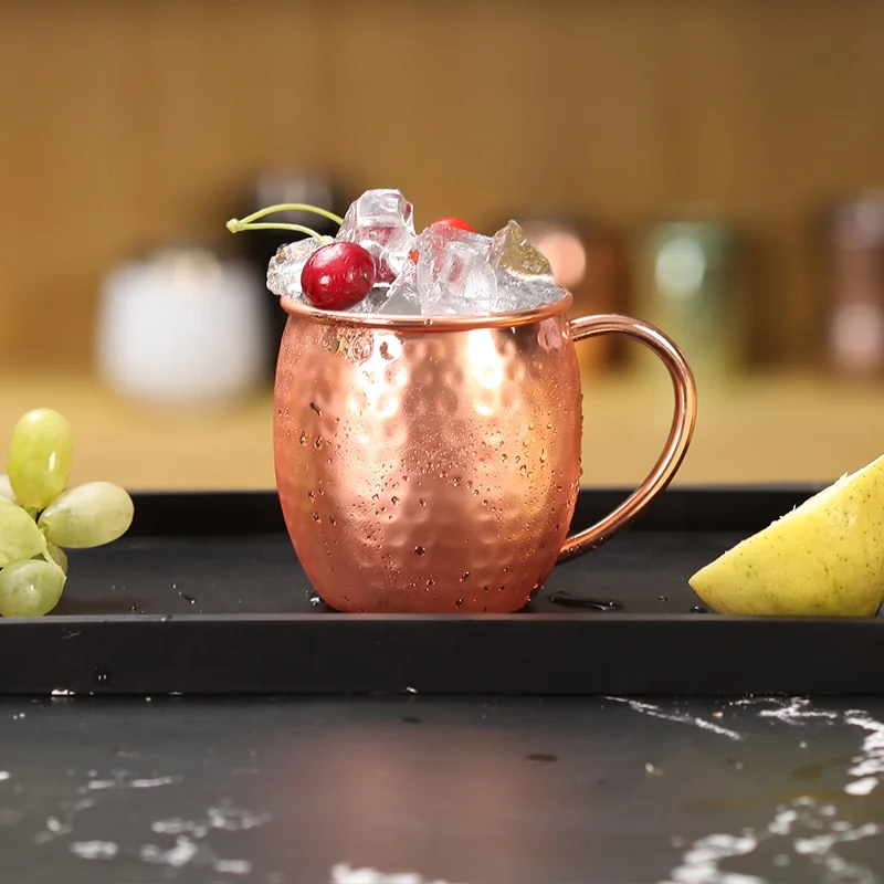 Amazon Hot Sale 530ml Stainless steel moscow mule copper mug for cocktail