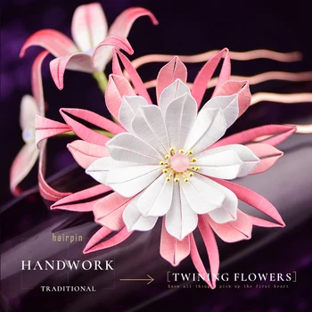 

Wrapped flower hairpin DIY material package hair comb jewelry Classical decoration Handmade kit Suitable for beginners