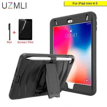 

For iPad mini 5 2019 Heavy Duty Full Body Rugged Case With Pencil Holder for iPad mini 4 5 7.9 Shockproof KickStand Cover +Gifts