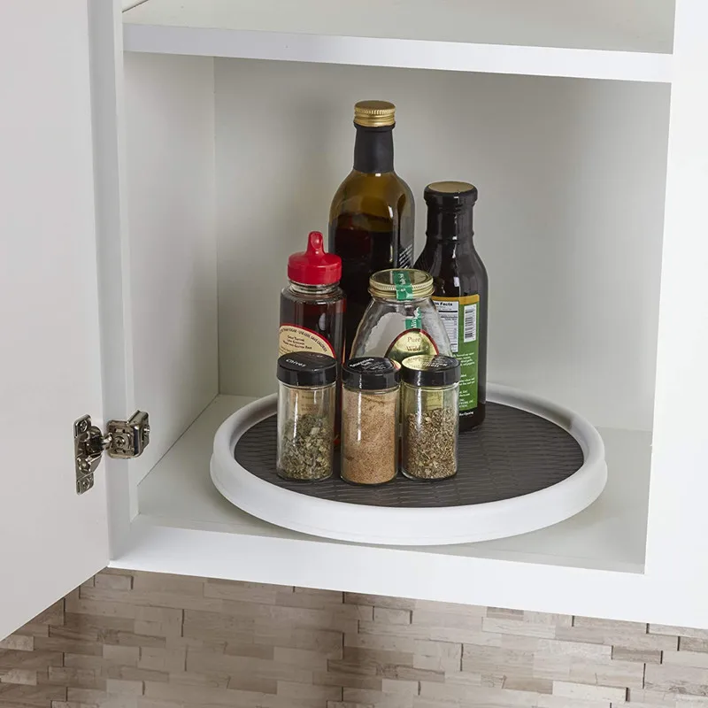 

MOM'S HAND Kitchen Organizer Kitchen Single-Level 360 Degree Rotating Spice Tray