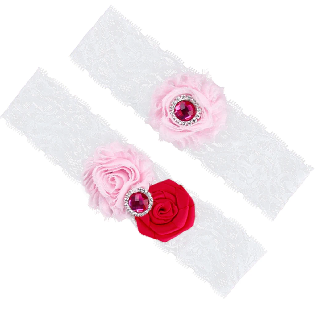 Нежные элегантные свадебные подвязки эластичные кружевные подвязки Ремни с розовые стразы шелковые розы для невесты или подружки невесты, для особых случаев
