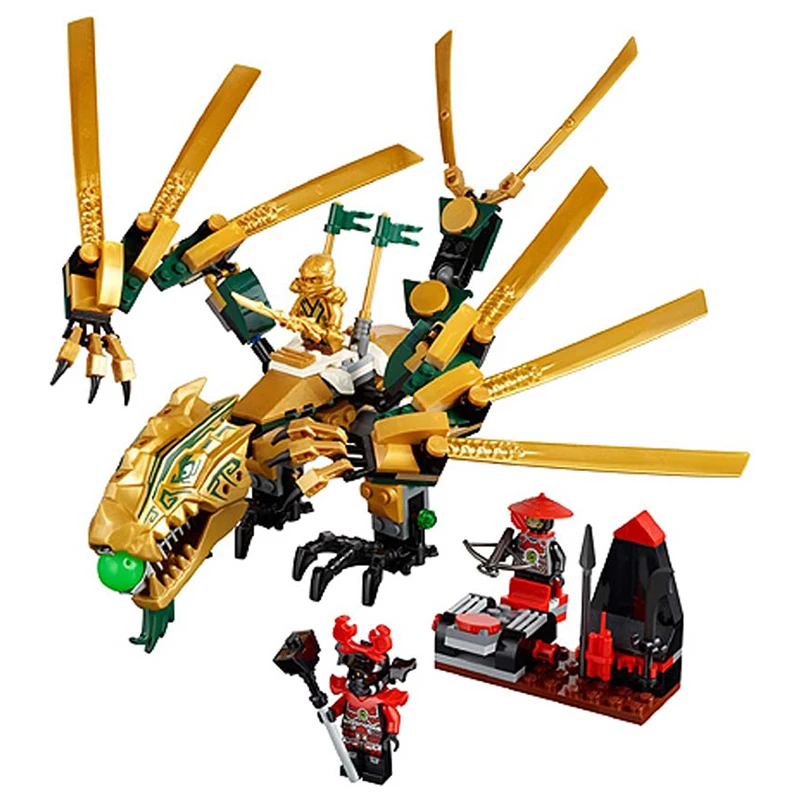 

Toys for children Bela 9793 Self-locking Bricks Compatible with Legoinglys Ninjagoed The Golden Dragon 70503 Building Block Set