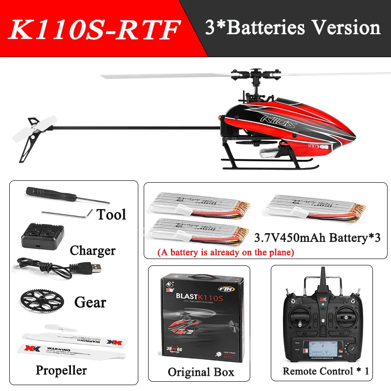 RC Helicopters cheap Wltoys XK K110s RC Helicopter BNF 2.4G 6CH 3D 6G System Brushless Motor RC Quadcopter Remote Control Helicopter Aircraft Drone mini helicopter RC Helicopters