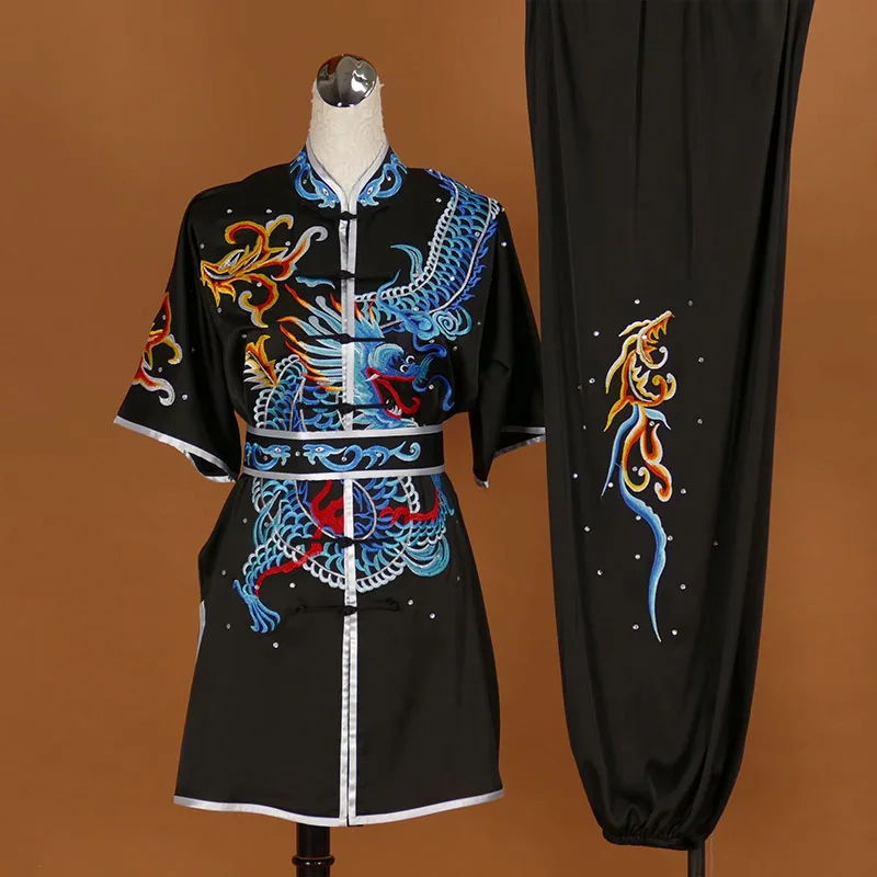 Униформа для соревнований по боевым искусствам wushu taichi одежда тайцзи с вышивкой