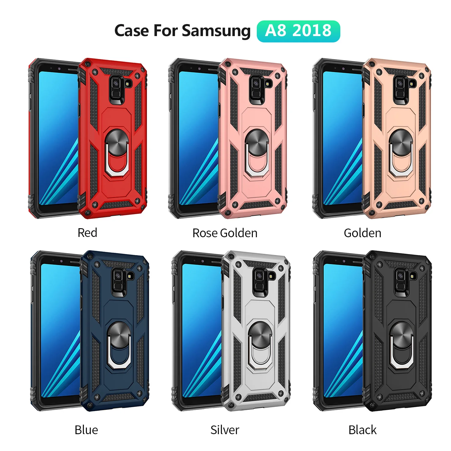 Для Samsung Galaxy A8 A7 A6 плюс 2018 A70 2019 A50 A30 ТПУ + пластиковый чехол на заднюю панель с