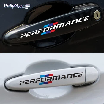 

4pcs/lot Personalized Car Sticker Car Door Handle Sticker PERFORMANCE Reflective Vinyl Decal Car Styling Exterior Accessories