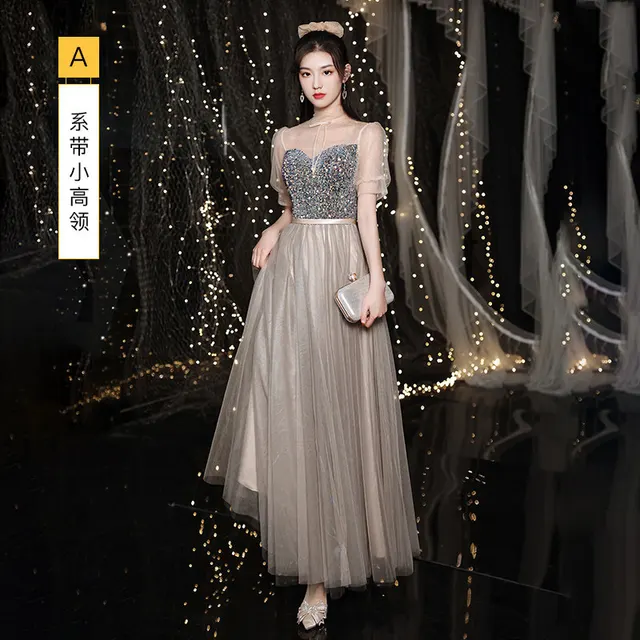 Vestidos largos de dama de honor para mujer joven, vestidos elegantes de  tul ostentosos, Vestido de invitados de boda, Vestido de fiesta JQ816| Vestidos para dama de honor| - AliExpress