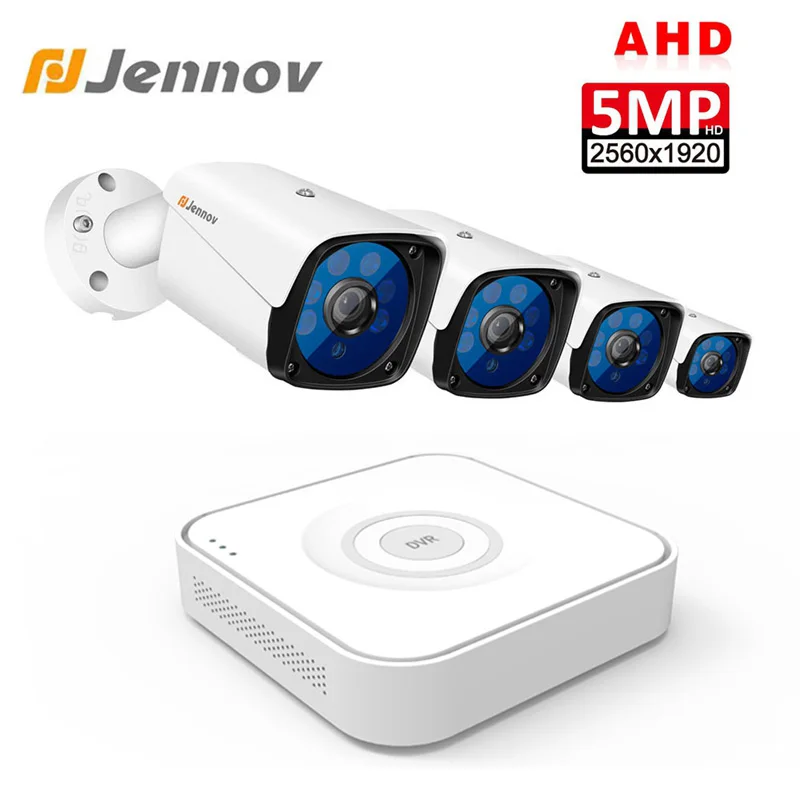 Jennov 5MP 4CH CCTV камера система Scurity комплект видеонаблюдения наблюдения DVR AHD