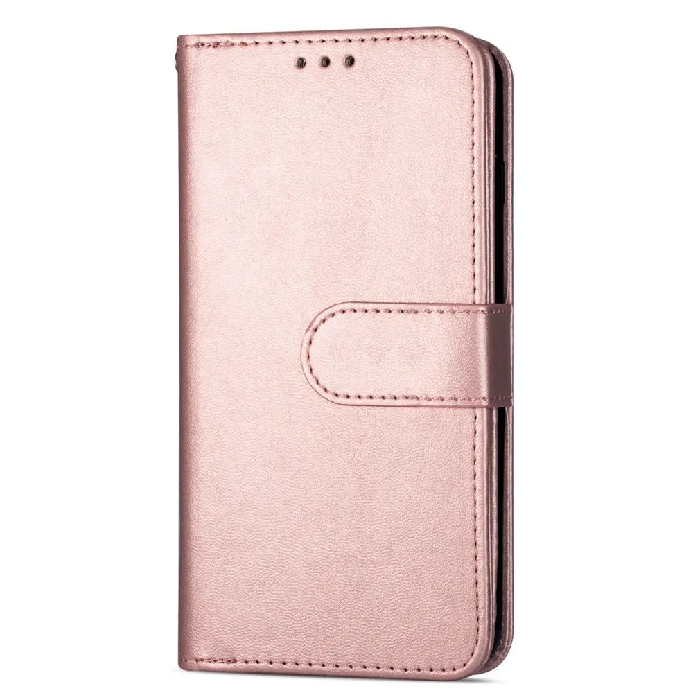 Роскошный чехол-кошелек для телефона huawei P30 Pro P20 Lite mate 10 20 Pro Чехол-книжка кошелек с 9 слотами для карт - Цвет: Rose Gold