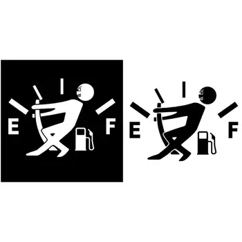 

2 Pcs Oil Is Not Enough Oil Is Empty Stickers Ti Personality Funny Fuel Tank Reflective Car Stickers Black & White