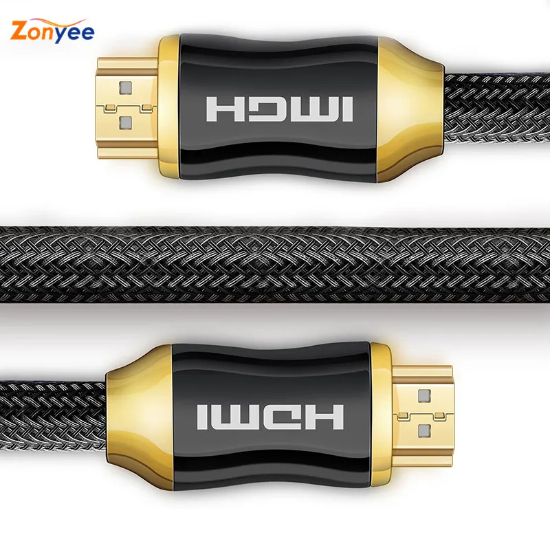 4K HDMI кабель высокоскоростной HDMI 2,0 плетеный шнур кабель 18 Гбит/с 28AWG Позолоченные разъемы-Ethernet, аудио возврат Ethernet кабель