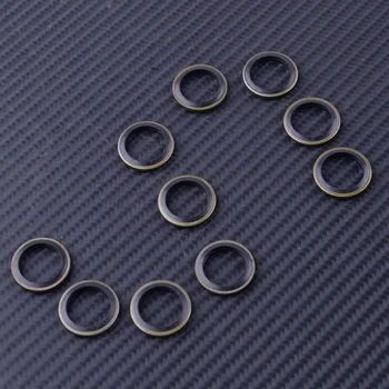 

DWCX Universal 10pcs Auto Car Engine Oil Crush Washers Drain Plug Gaskets Bonded Seal Ring 14mm ID 20mm OD
