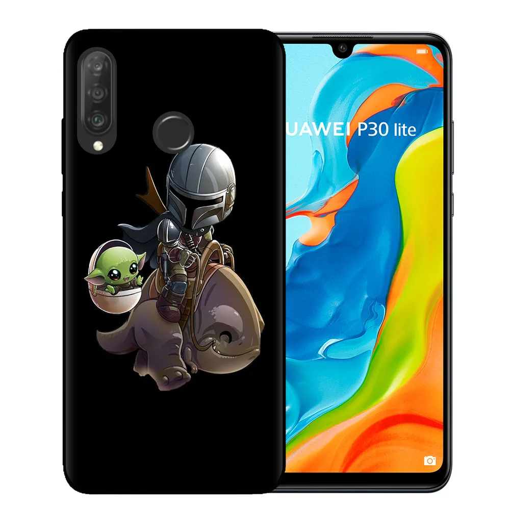 Black-T9019 Милый детский чехол для телевизора с изображением Йоды мандалориана для huawei P30 P20 P10 Lite Pro, чехол для huawei mate 10 20 30 Lite, силиконовый чехол - Цвет: Black-T9019