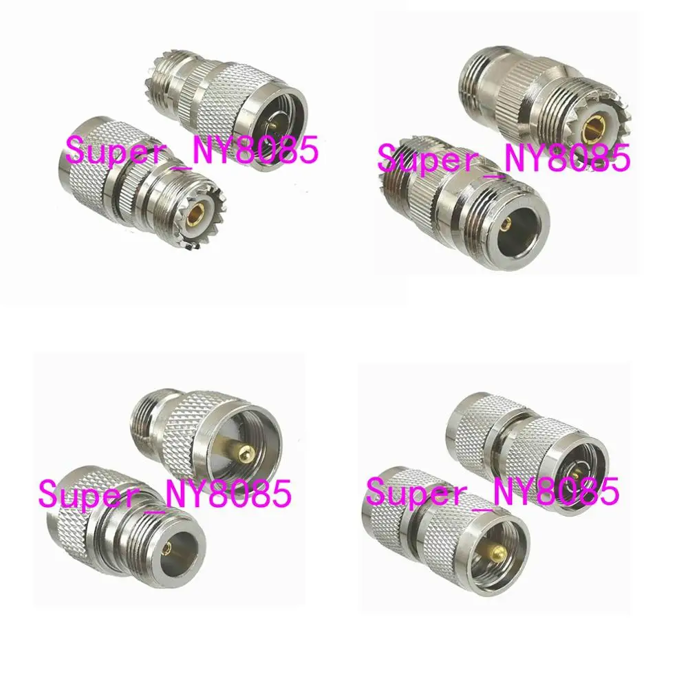 

2pcs UHF PL259 SO239 to N Male Plug & Female Jack RF Coaxial adapter connector For radio